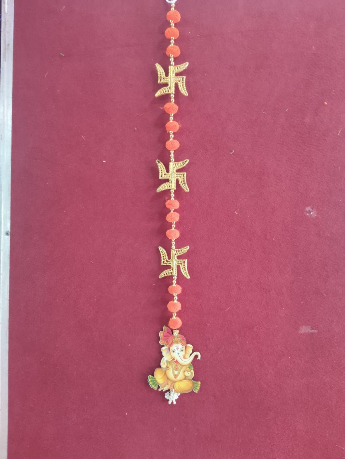Swastik Ganesh Red Hanging