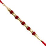 Red Velvet Pearls Rakhi