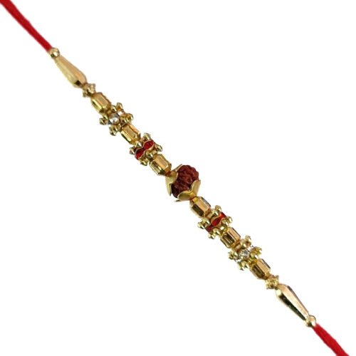 Golden Rudraksha Rakhi