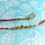 Golden Star Bhaiya Bhabhi Rakhi Set
