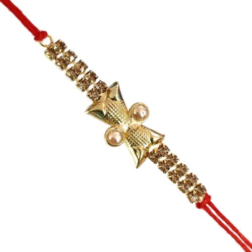 Golden zerkin metal rakhi