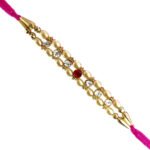 Double layer Stone and pearl rakhi