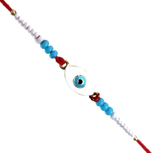 Sky blue Evil eye rakhi