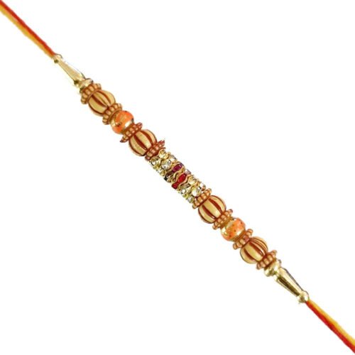 Brown Beads Stone rakhi