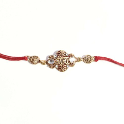 Veera oxodised metal metal rakhi