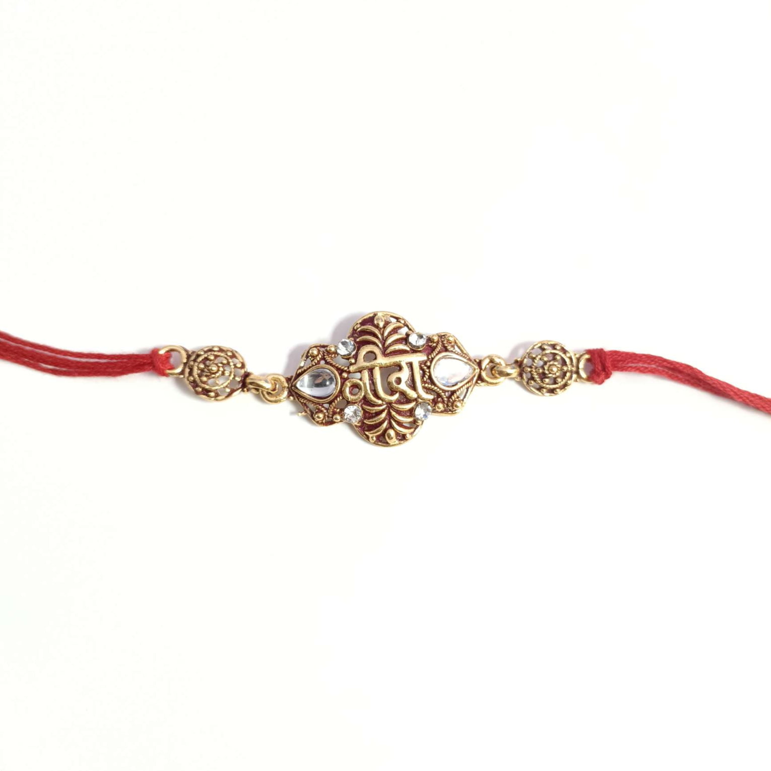 Veera oxodised metal metal rakhi