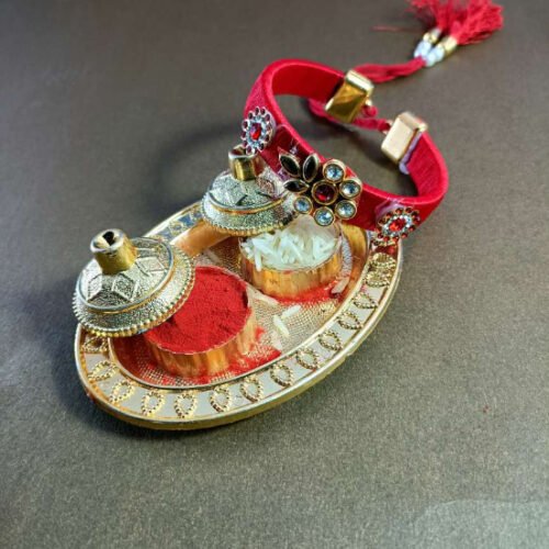 Designer Kundan Flower Chuda Rakhi