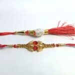 Zerkin and Silk Thread Bhaiya Bhabhi Rakhi