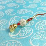 Big White Bead Lumba Rakhi